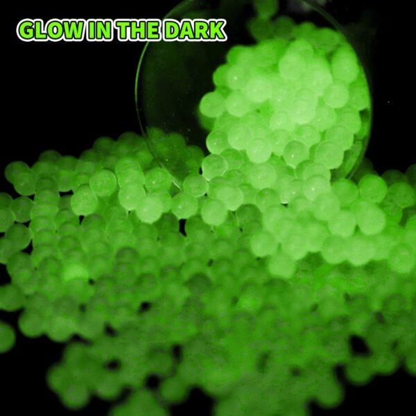 Glow in The Dark  Water Bullet Beads  Gel Ammo, 7mm-8mm Luminous Refill Ammo Water Beads Ball Gun Ammo, Non-Toxic - Image 2